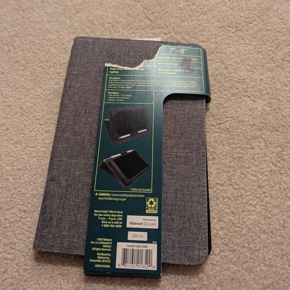 onn. Tablet Folio Case for Most 7